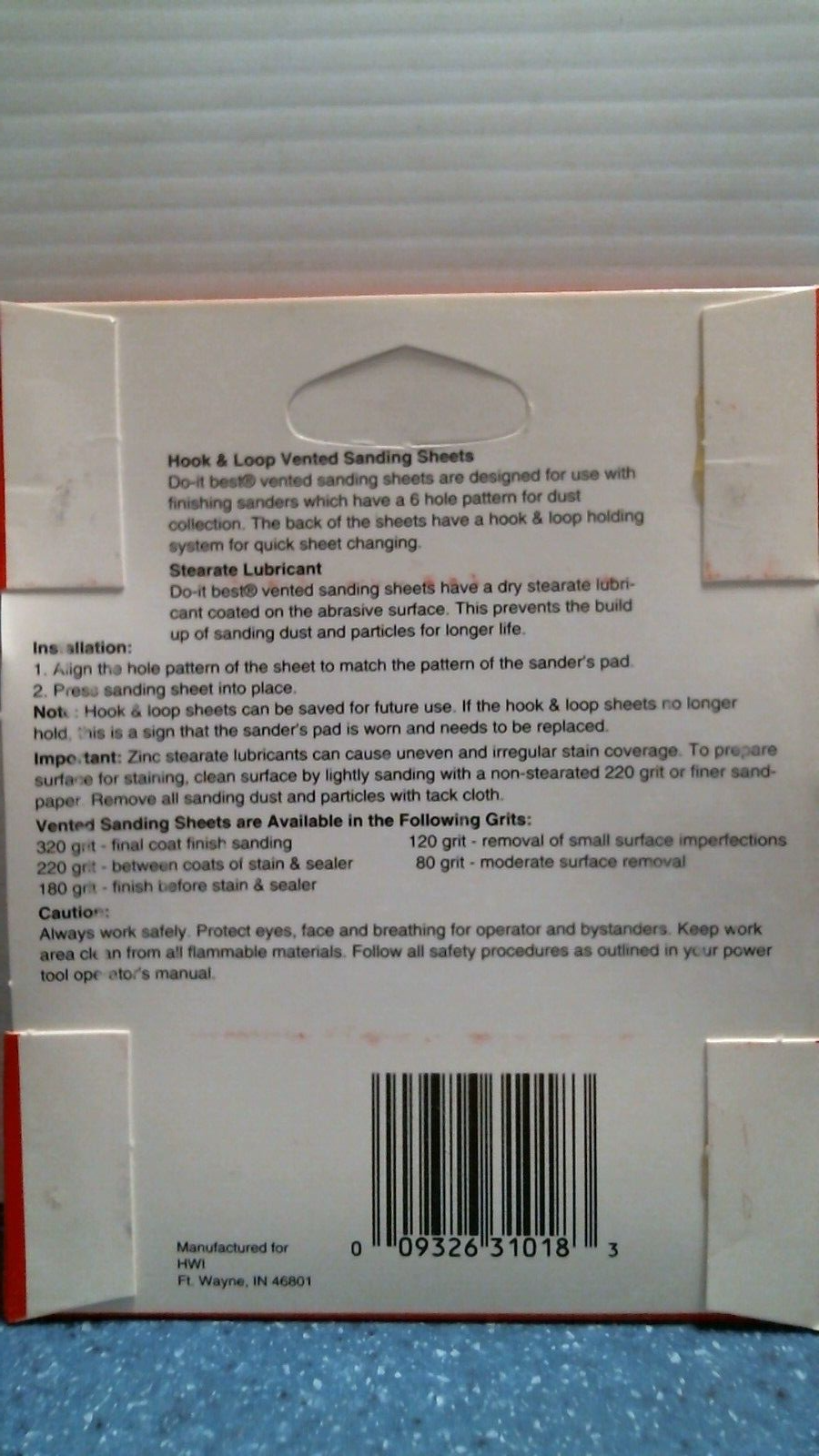 Do It Best 1/4 Sheet Hook & Loop Sandpaper 5 pk (31018) FS