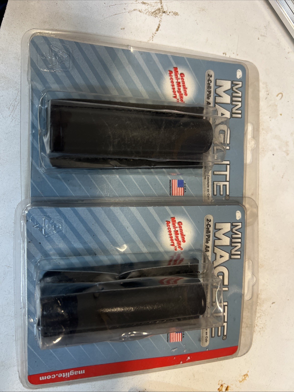2-Maglite AM2A026 Leather Belt Holster for Mini Maglite AA Flashlights, Genuine