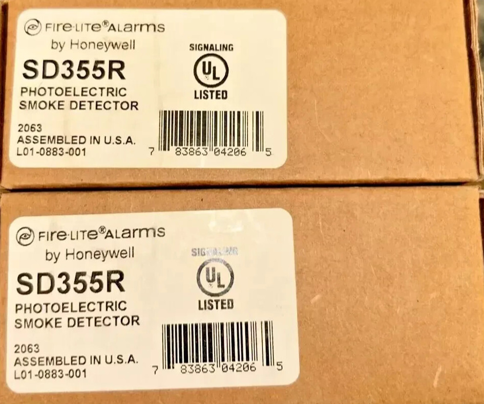 SET OF 3 Fire-Lite By HONEYWELL SD355R Photoelectric Smoke Detector