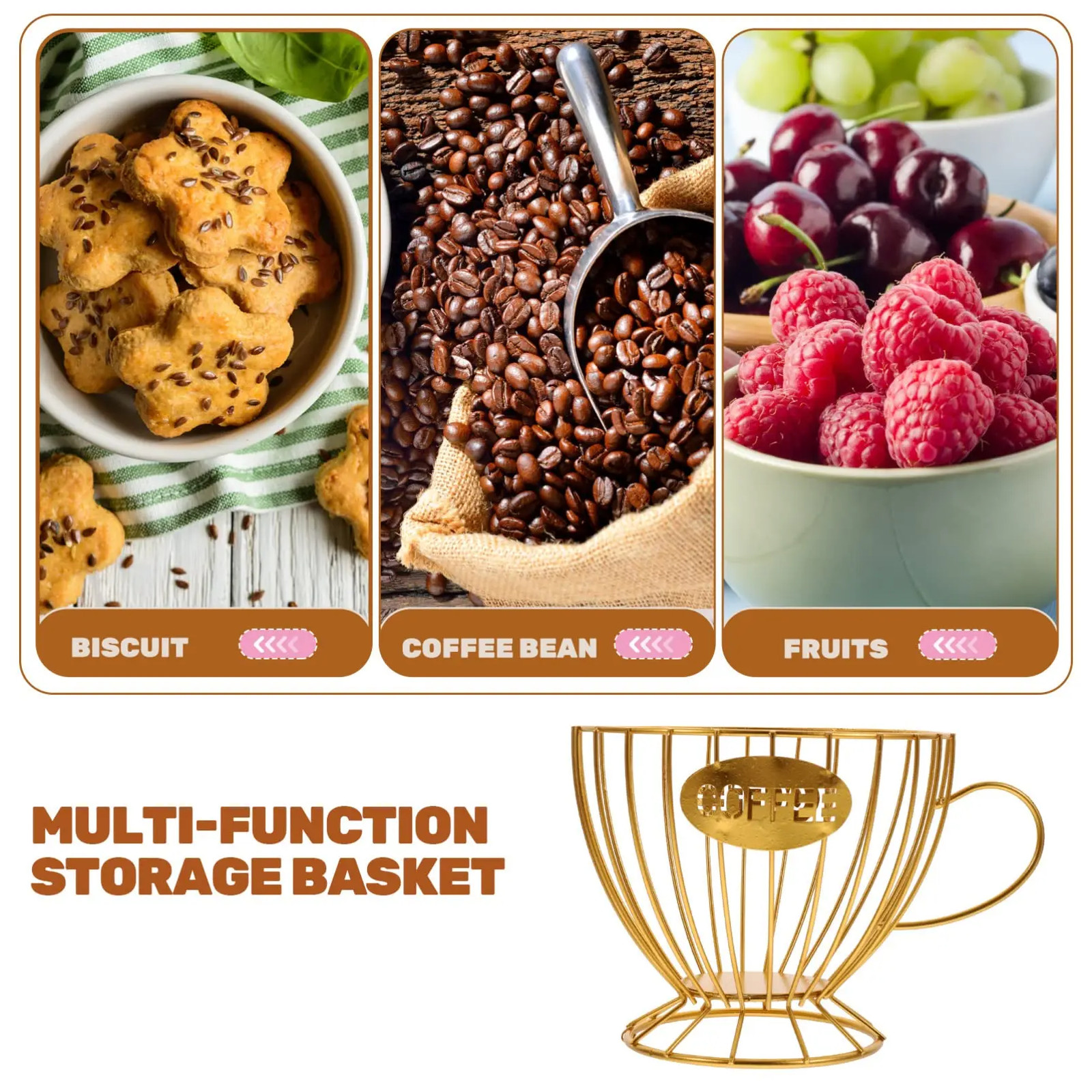Metal Coffee Pod Holder & Kitchen Organizer
