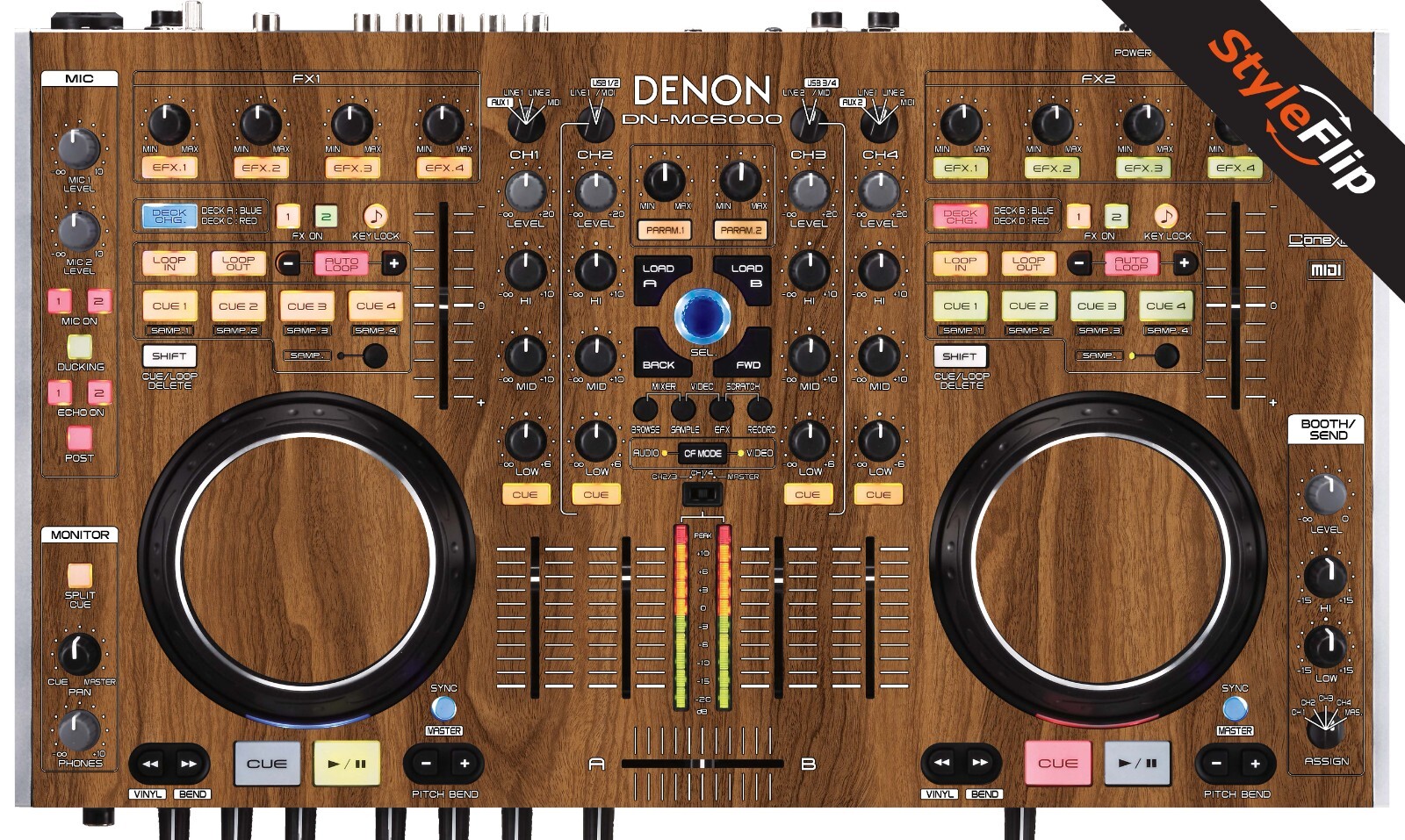 Denon DN -MC6000 Skins | Wood 2 | Protective Decal | StyleFlip Skins