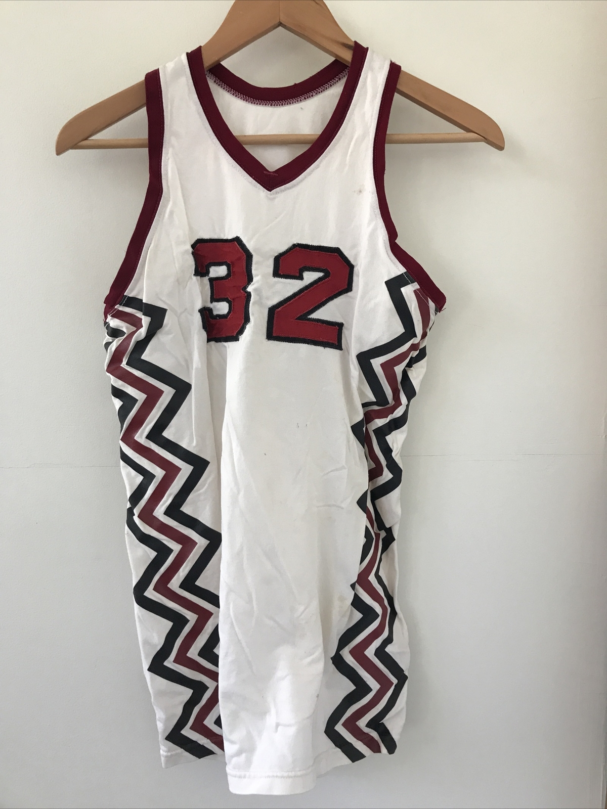 Vtg Medalist Sand Knit 60s 70s Basketball Sports Jersey #32 Uniform Shirt 36 S