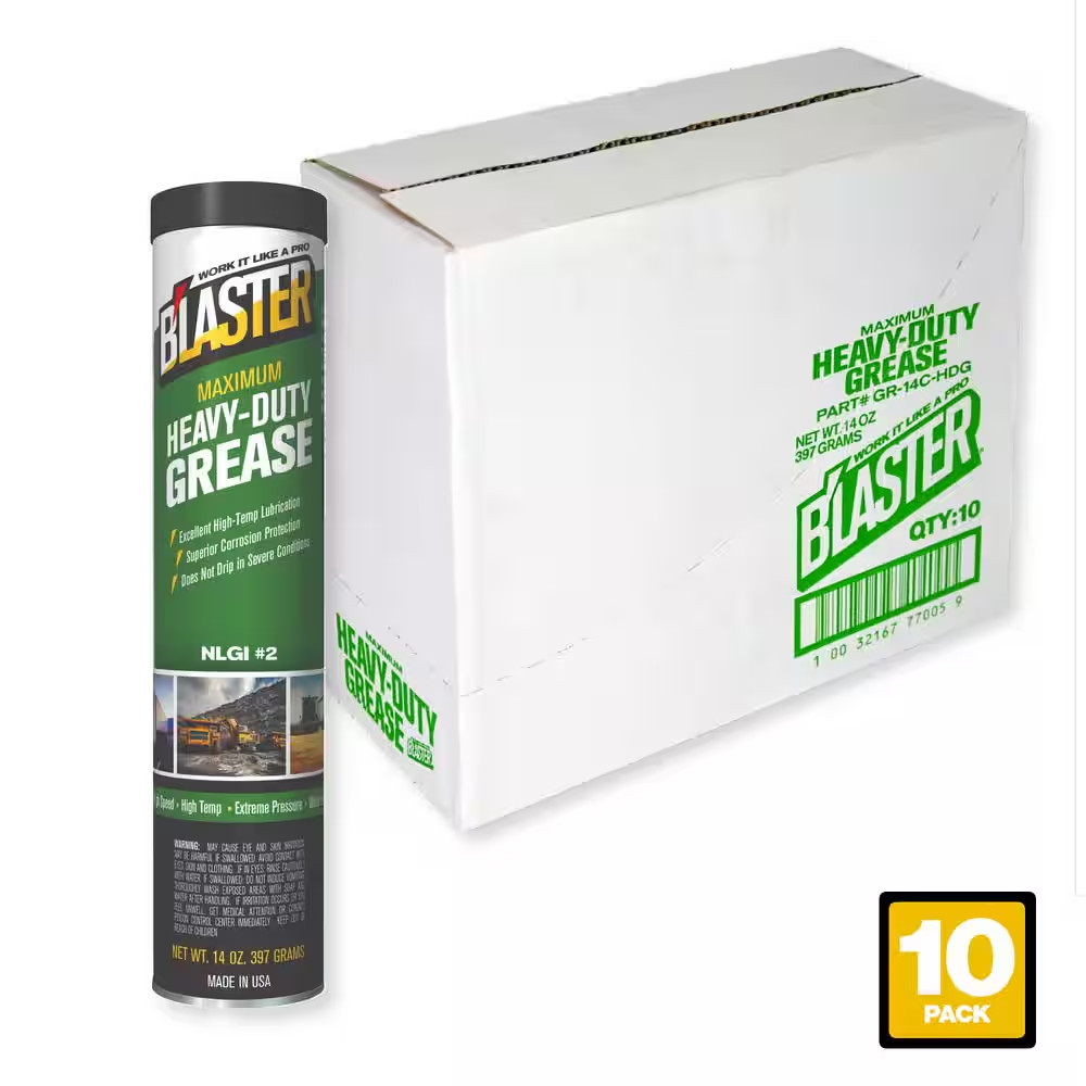 14 Oz. Maximum Heavy-Duty Grease Cartridge for Grease Gun (Pack of 10)