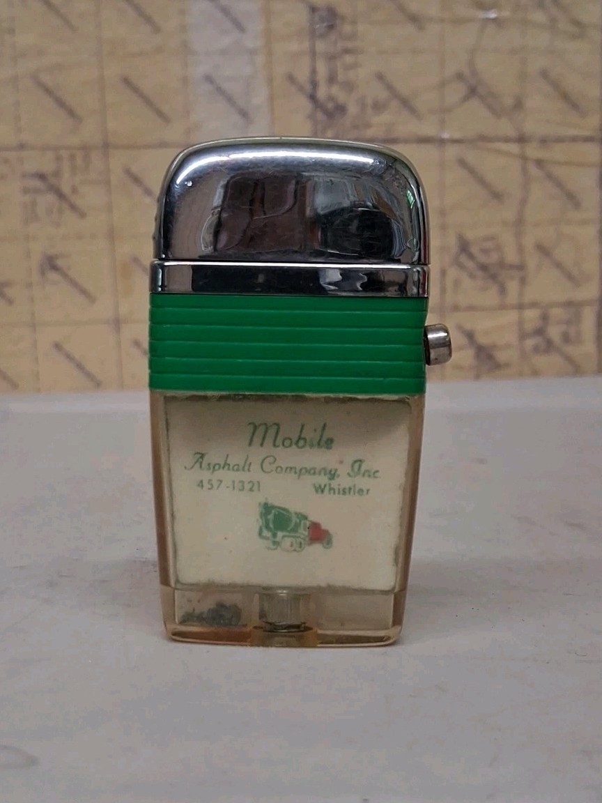 Vintage Advertisement Pocket Lighter Mobile Asphalt Company Inc Whistler