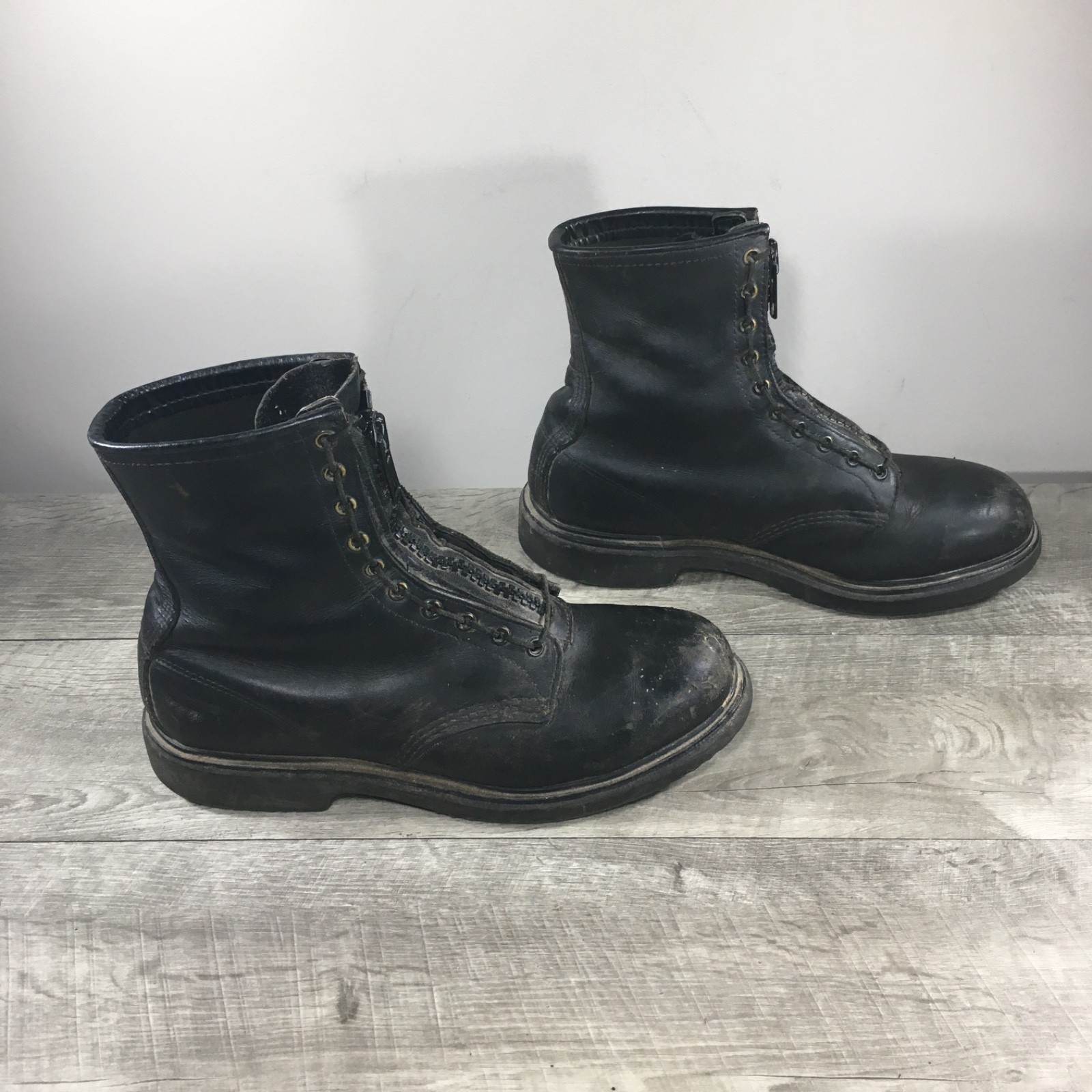 Men's Red Wing 4473 Firefighter Fire Zip Up Logger SuperSole Boots Steel Toe 9.5