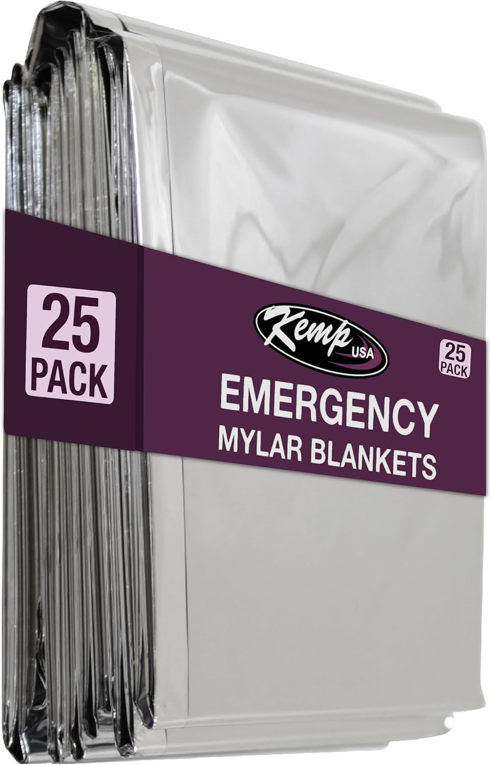 Kemp USA emergency mylar blanket pack of 25, lightweight survival gear