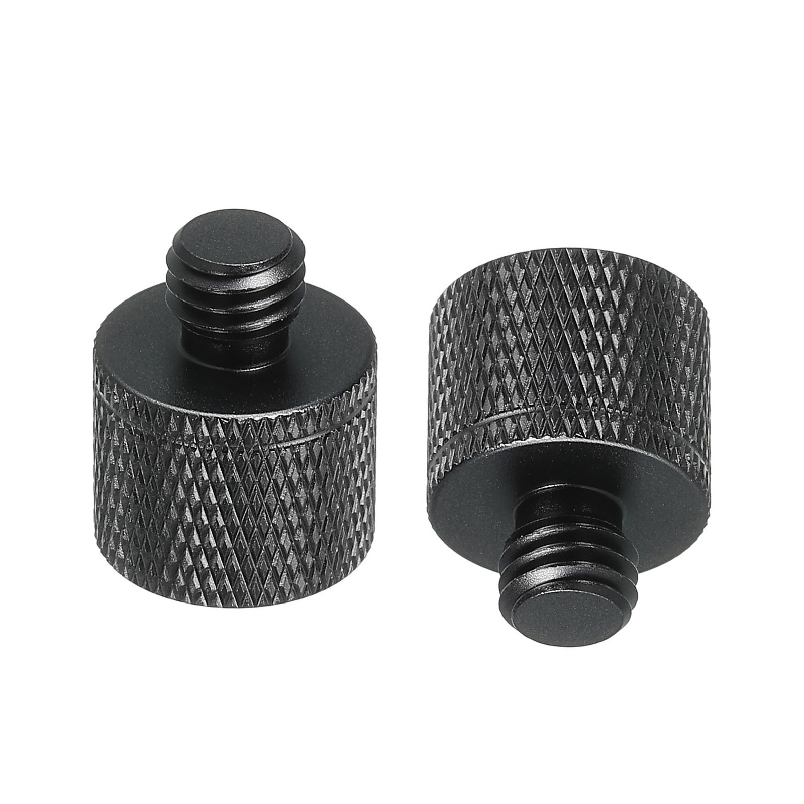 Mic Stand Adapter 3/8 Female x M8 Male for Microphone Stand Black,2 Pack