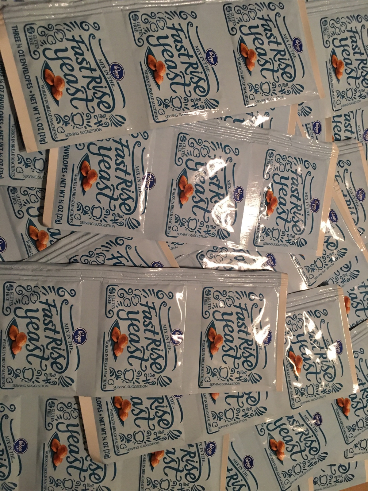 50 PCs Lot stripes Wholesale of fast rise yeast total 138pcs Ex Dec 2022