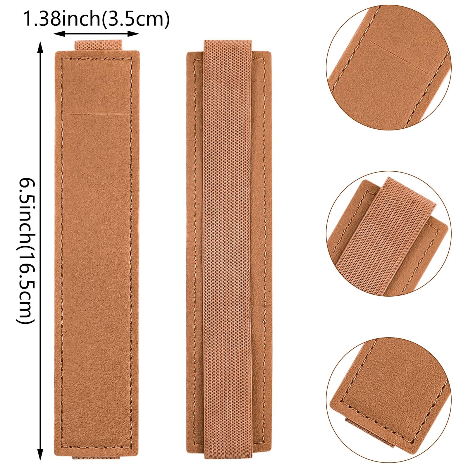 12 Pcs Elastic Notebook Band Holders PU Leather Adjustable Pen Sleeve Pouch P...
