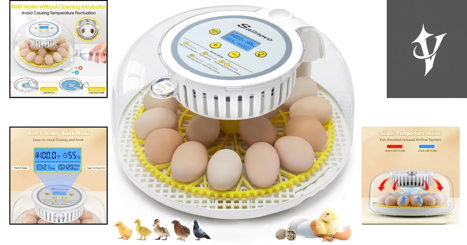 All-in-One 18 Egg Incubator: Clear View, Temperature Stability, and Easy Setup