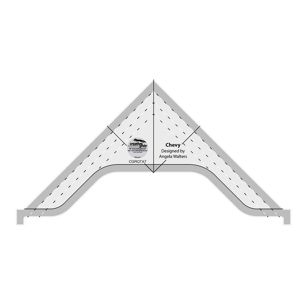 Creative Grids Machine Quilting Tool Chevy – CGRQTA7 – Made in USA, Non-Slip
