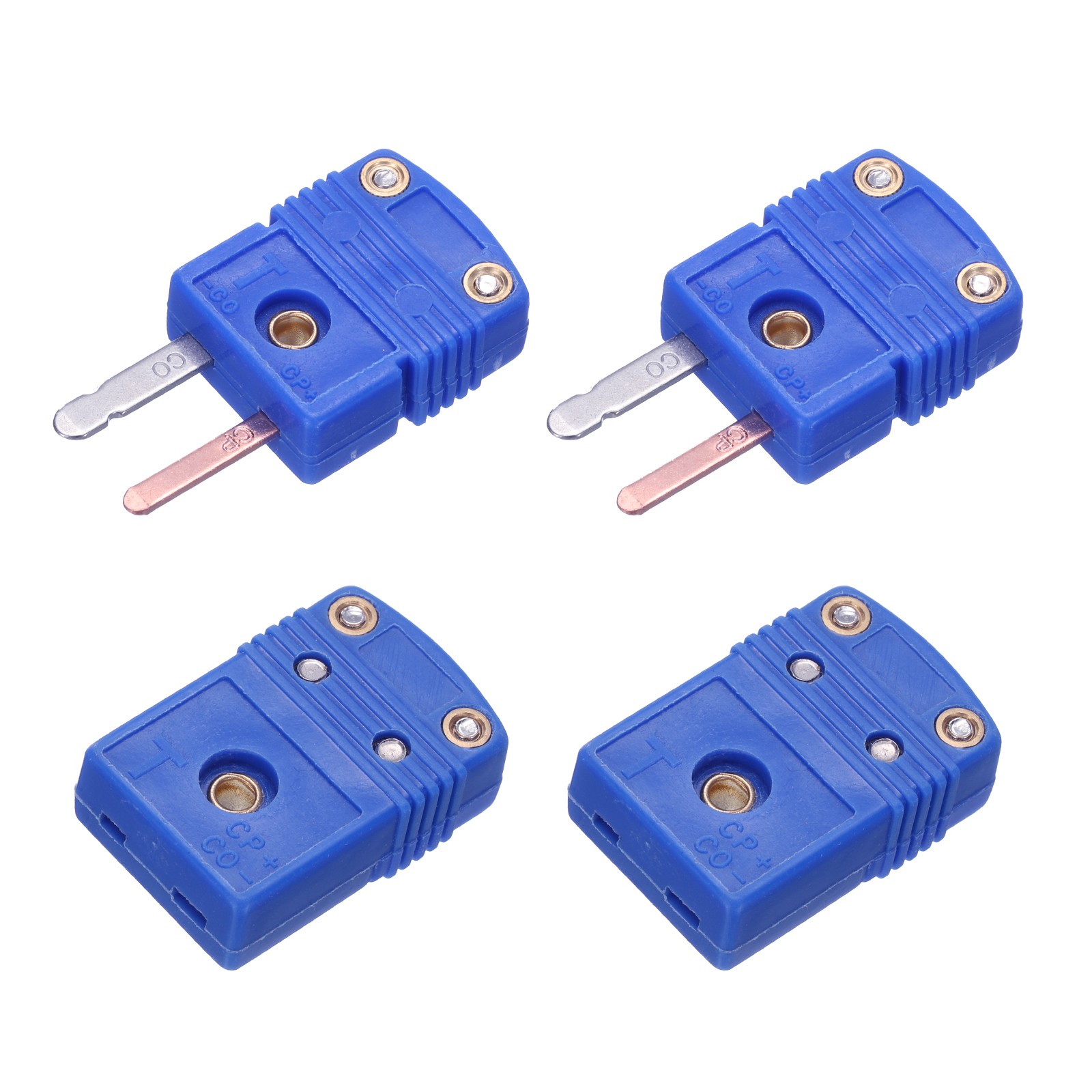 2 Sets Mini T Type Thermocouple Wire Connectors Male Female Plug 220°C(428°F)
