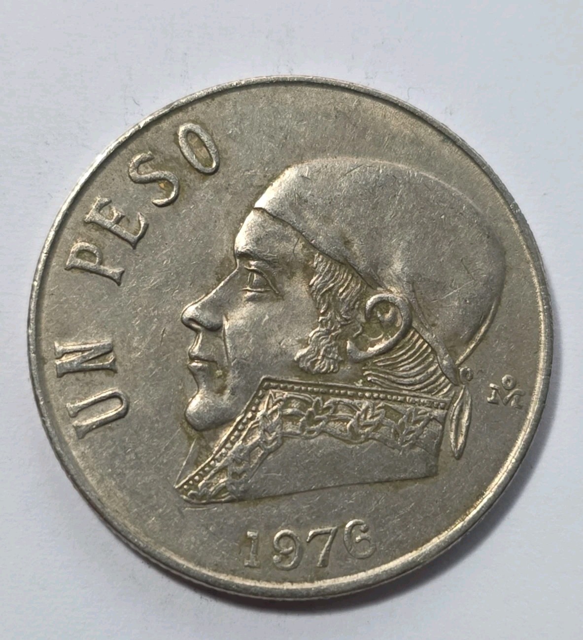 1976 Mexico Peso National Arms, José Maria Teclo Morelos y Pavón, 9g 29mm Coin