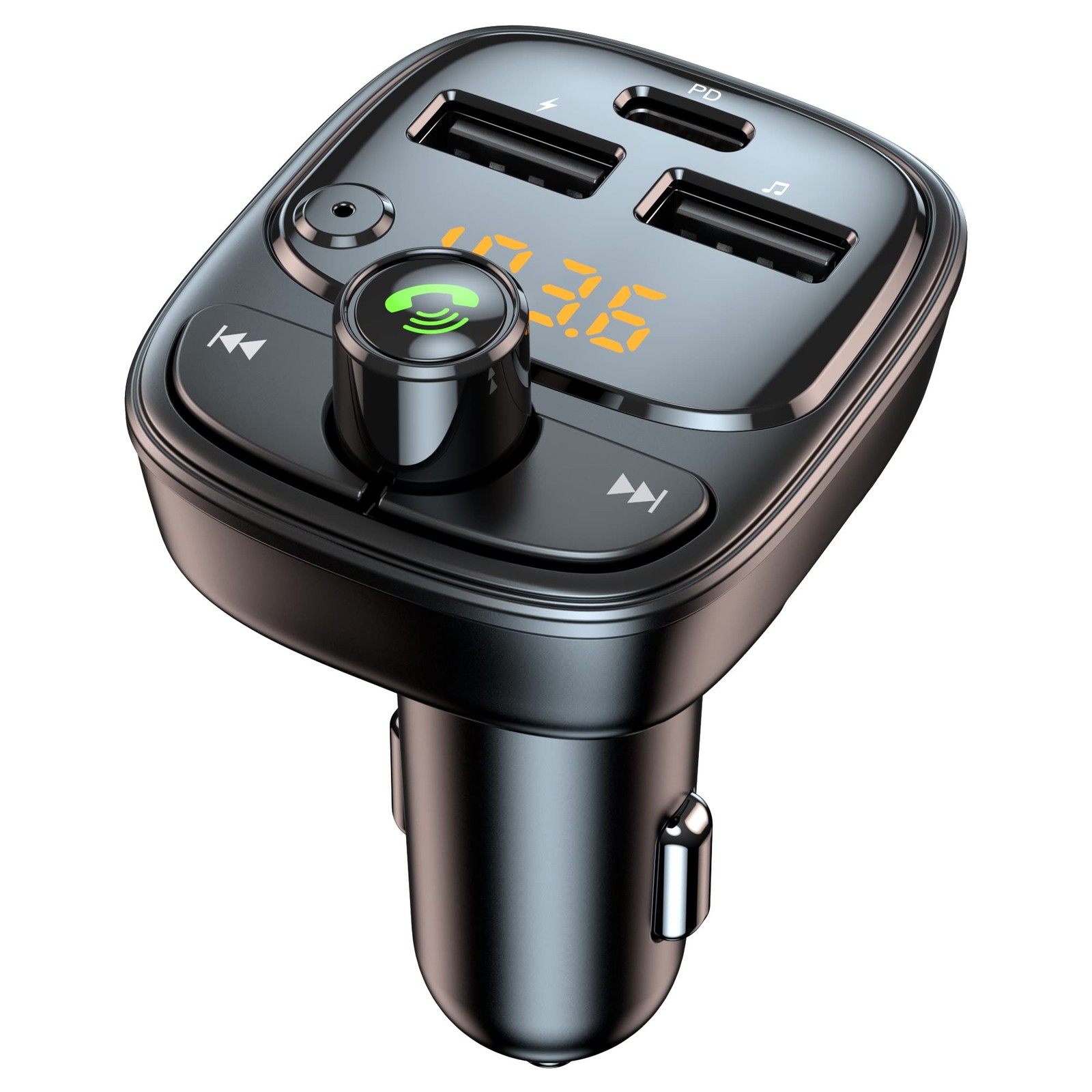 Bluetooth 5.3 FM Transmitter Car Adapter, Wireless Radio MP3 Player Stereo Mu...