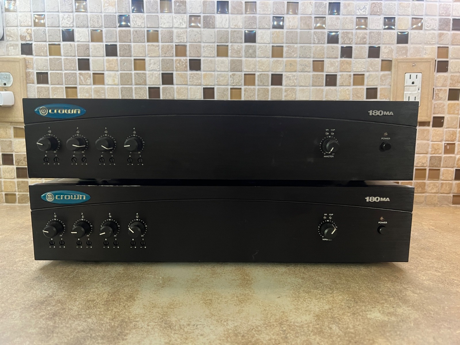 CROWN 180MA G180MA Commercial Pro Audio 4-Channel 80W Amp Mix Power Amplifier