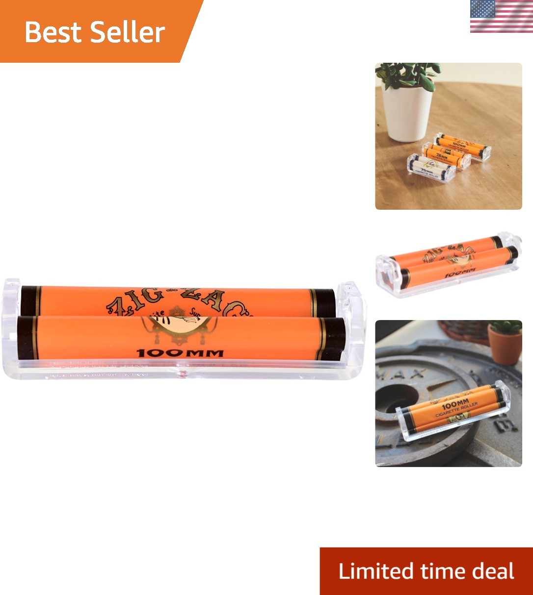 King Size Cigarette Rolling Machine - 100mm, Food Safe & Compact for Enthusiasts