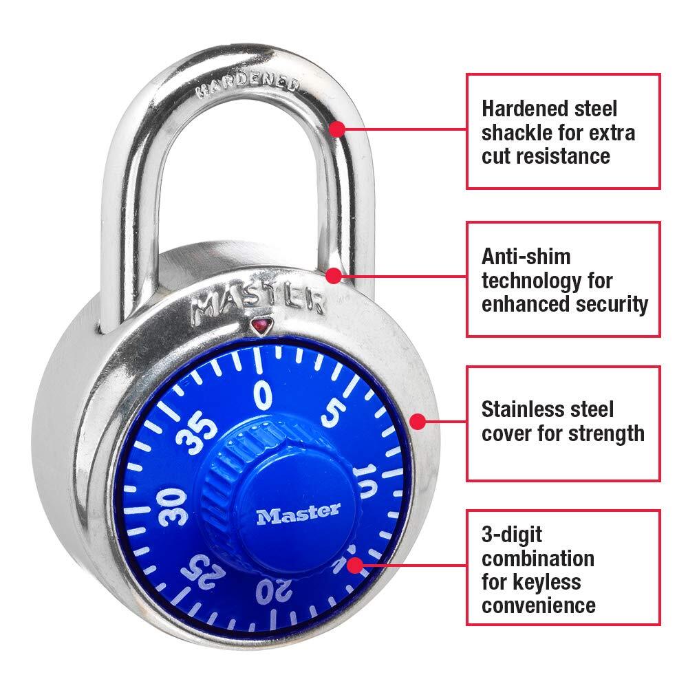 Master Lock 1505D Locker Lock Combination Padlock Durable Keyless Security
