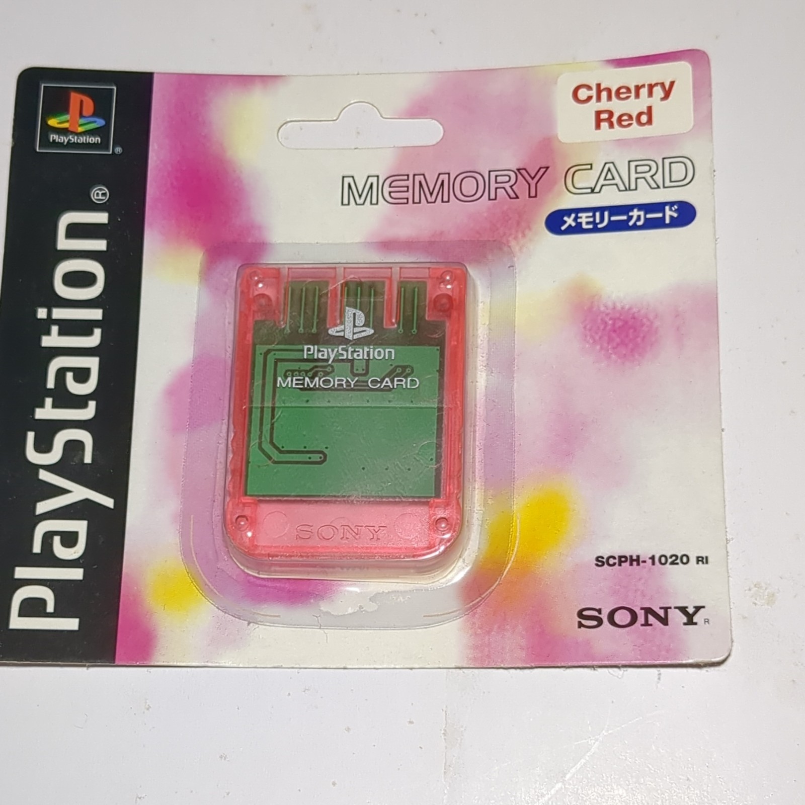 Sony PlayStation 1 Memory Card Cherry Red SCPH-1020 RI NTSC-J New Unopened