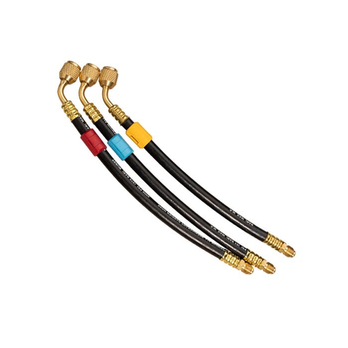 FIELDPIECE HR3X Hose Extension Set 1/4" Open Valve 800 PSI 8" Hoses