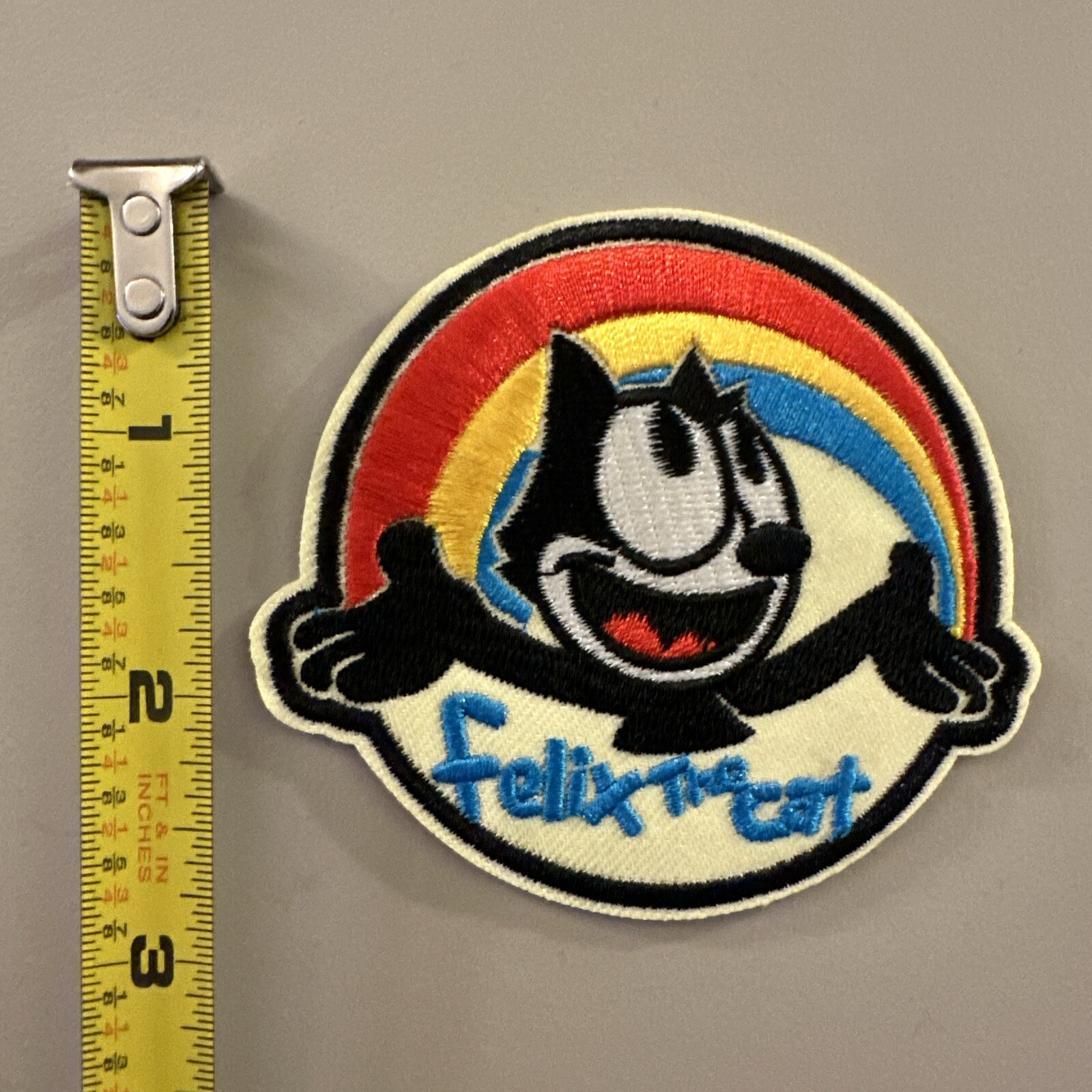 Felix The Cat (Embroidered Iron on patch) Rainbow/Cartoon/Art/Comic /clock