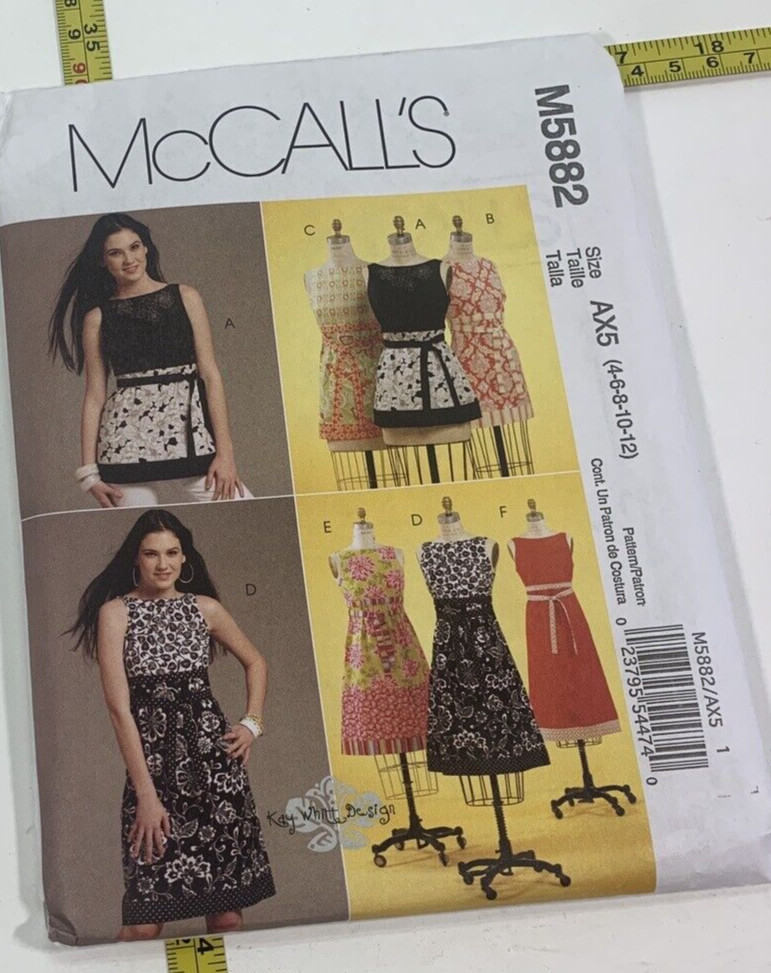 Misses Tops Tonics Dress  Uncut  McCalls M5882 Seeing Pattern