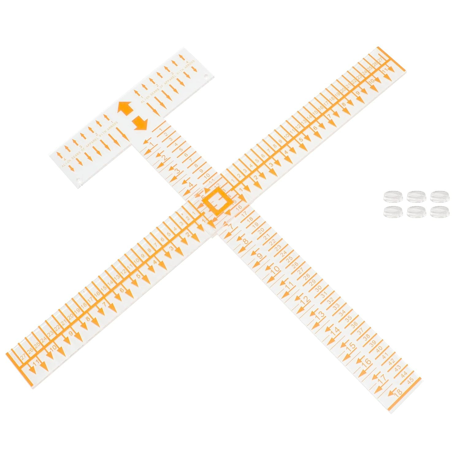 T-Shirt Alignment Ruler Guide Tool Set with Acrylic to Center Designs for Easy M