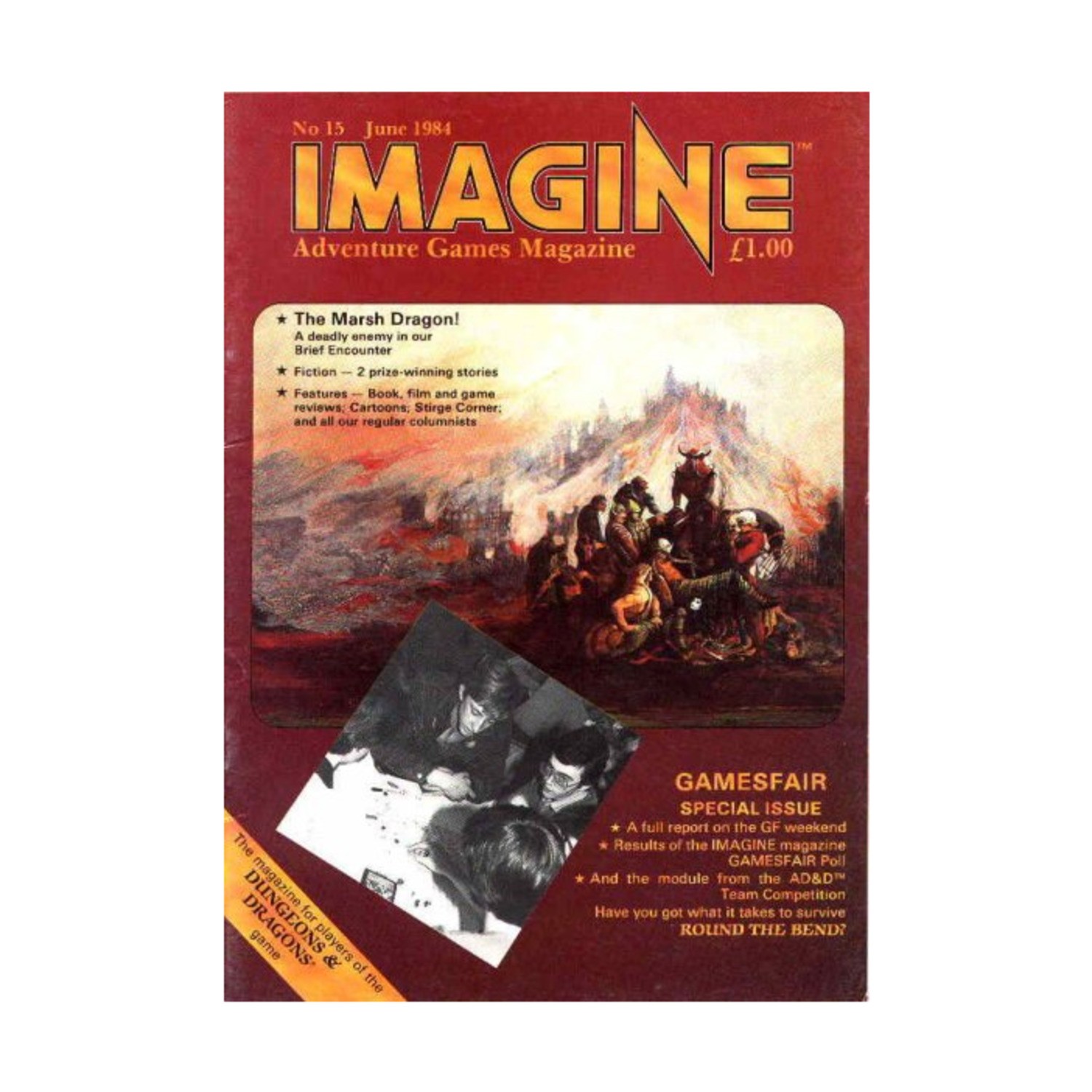 TSR Imagine #15 "Gamesfair '84 Competition Module" Mag VG