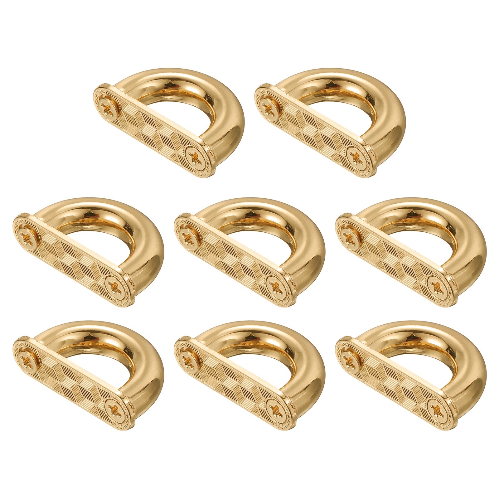 8-Pack Arch Bridge Buckle, Metal D-Ring Connector Buckles for Bag[Gold Tone]