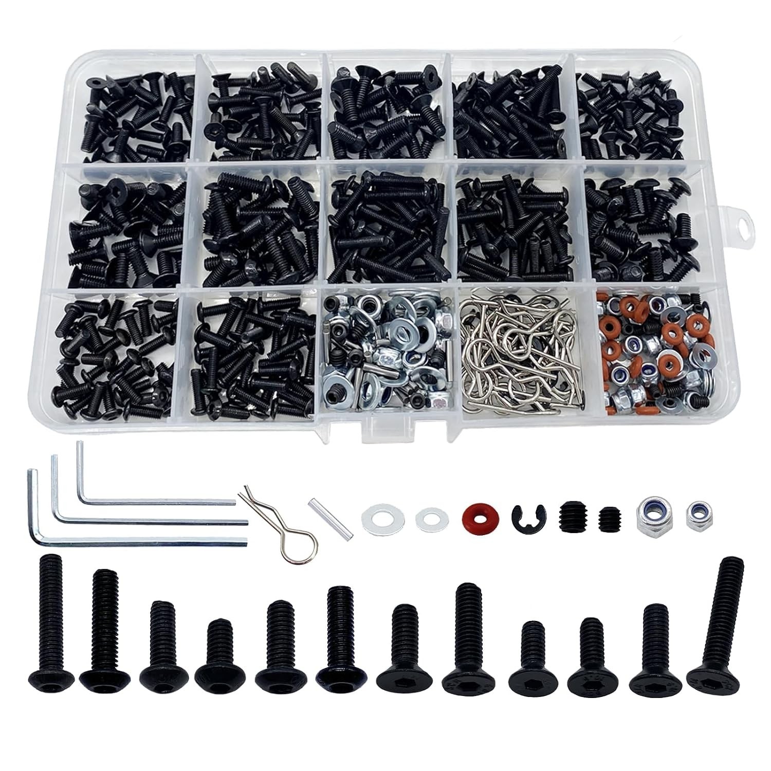 520Pcs Universal RC Screw Kit Screws Assortment Set for Traxxas