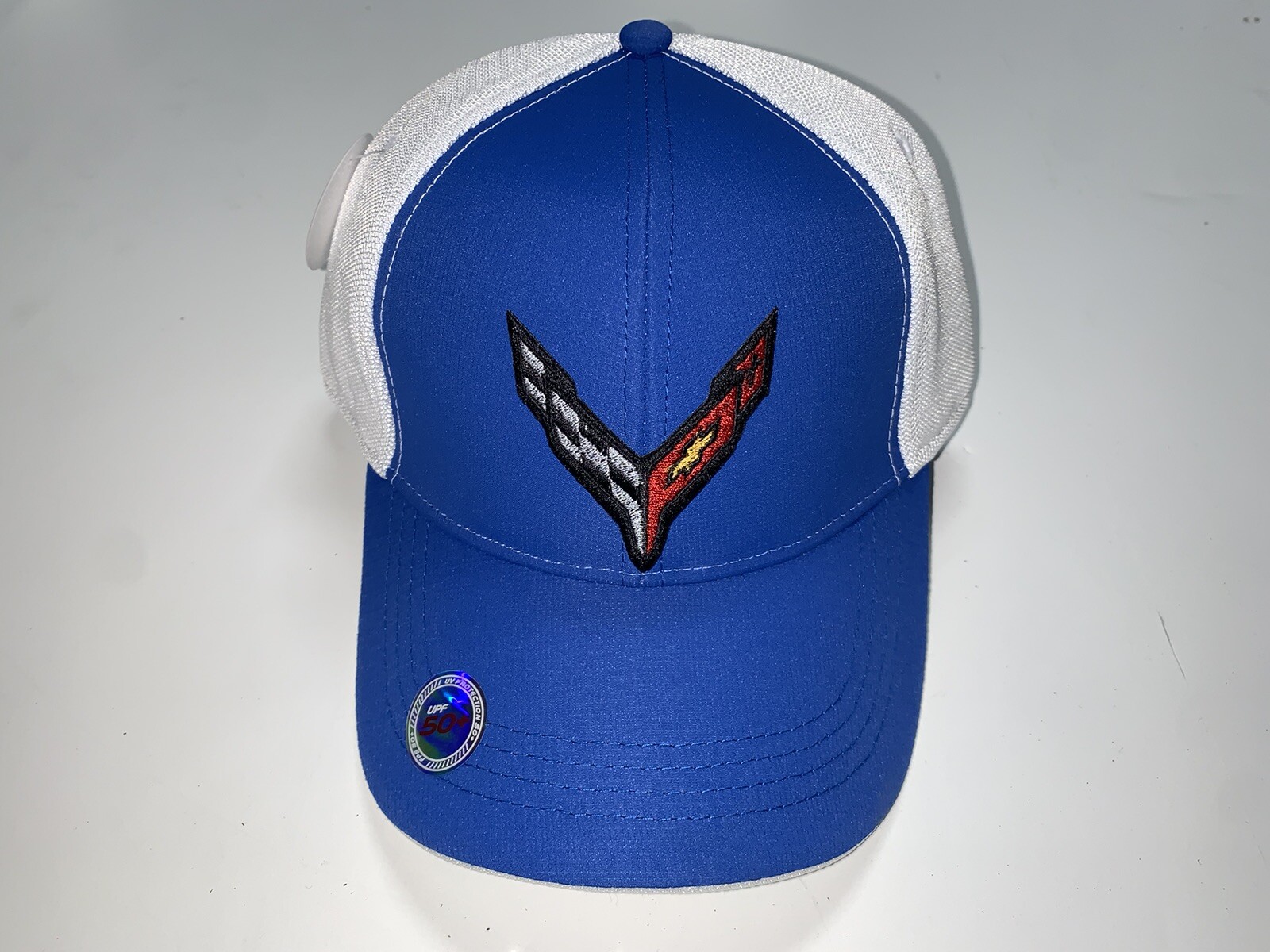 C8 Corvette Adjustable Blue Baseball Hat Cap One Size Fits All Mesh Back