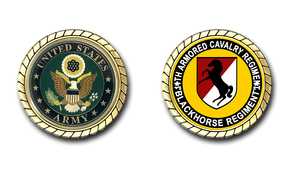 11th Armored Cavalry Regiment "Blackhorse Regiment" US Army Challenge Coin
