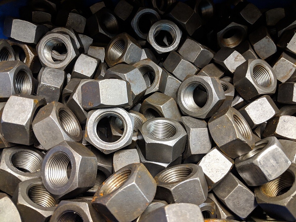 1"-14 HEX NUT PLAIN GRADE 2 TWO EACH