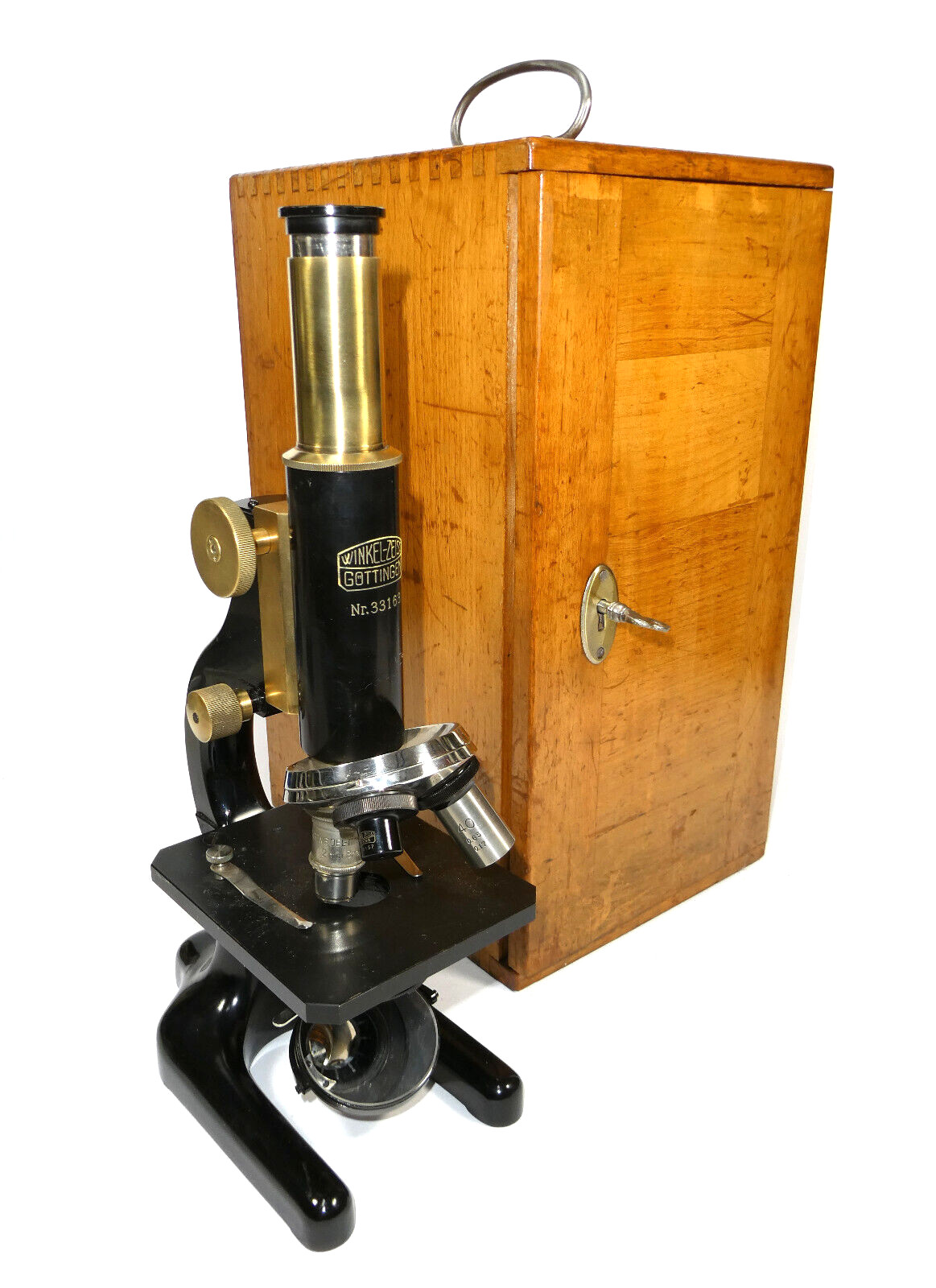 Winkel-Zeiss Göttingen No. 33163 Microscope In Case