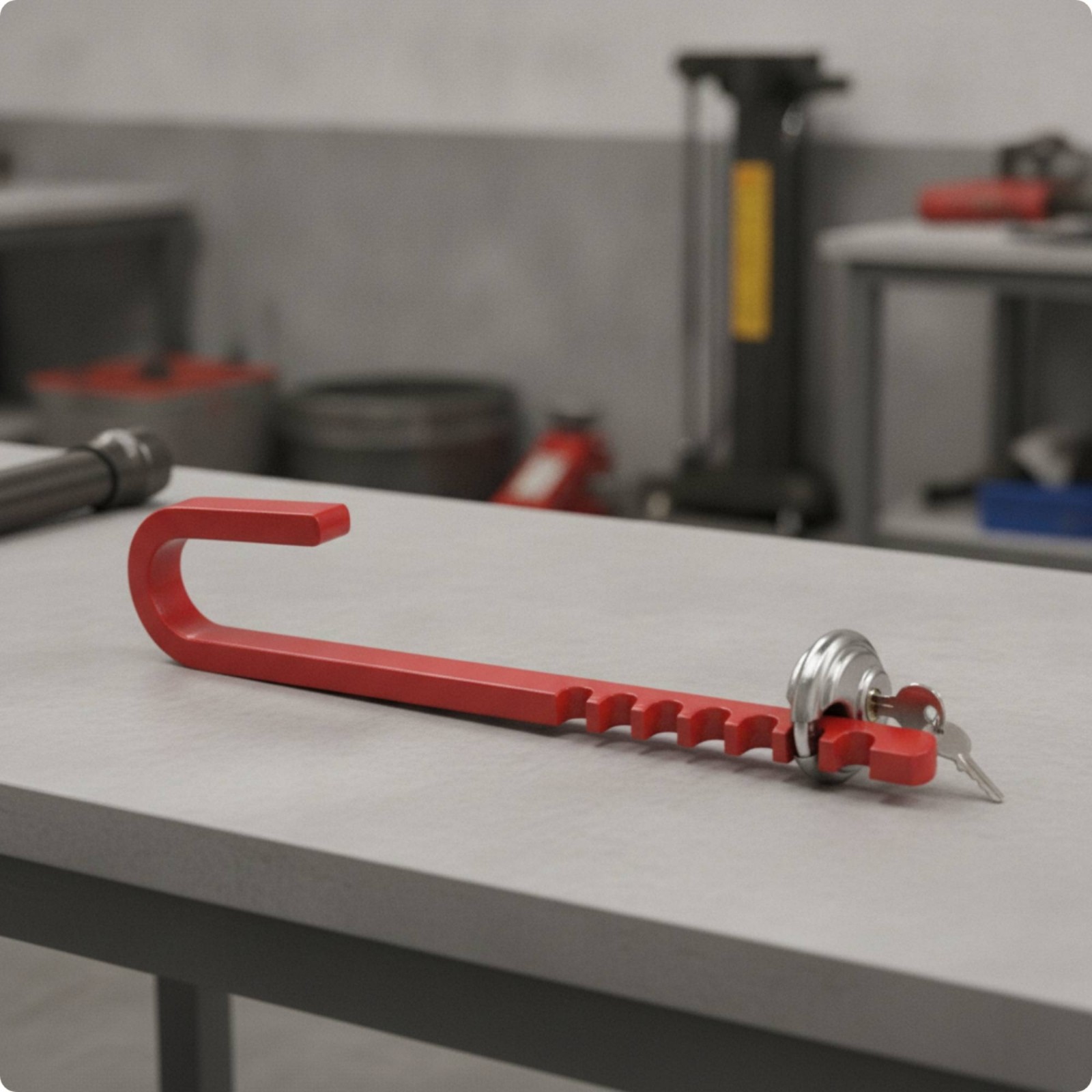 J-Shaped Hook Trailer Lock securityTheft Trailer Spring Spring Hook Lock Red
