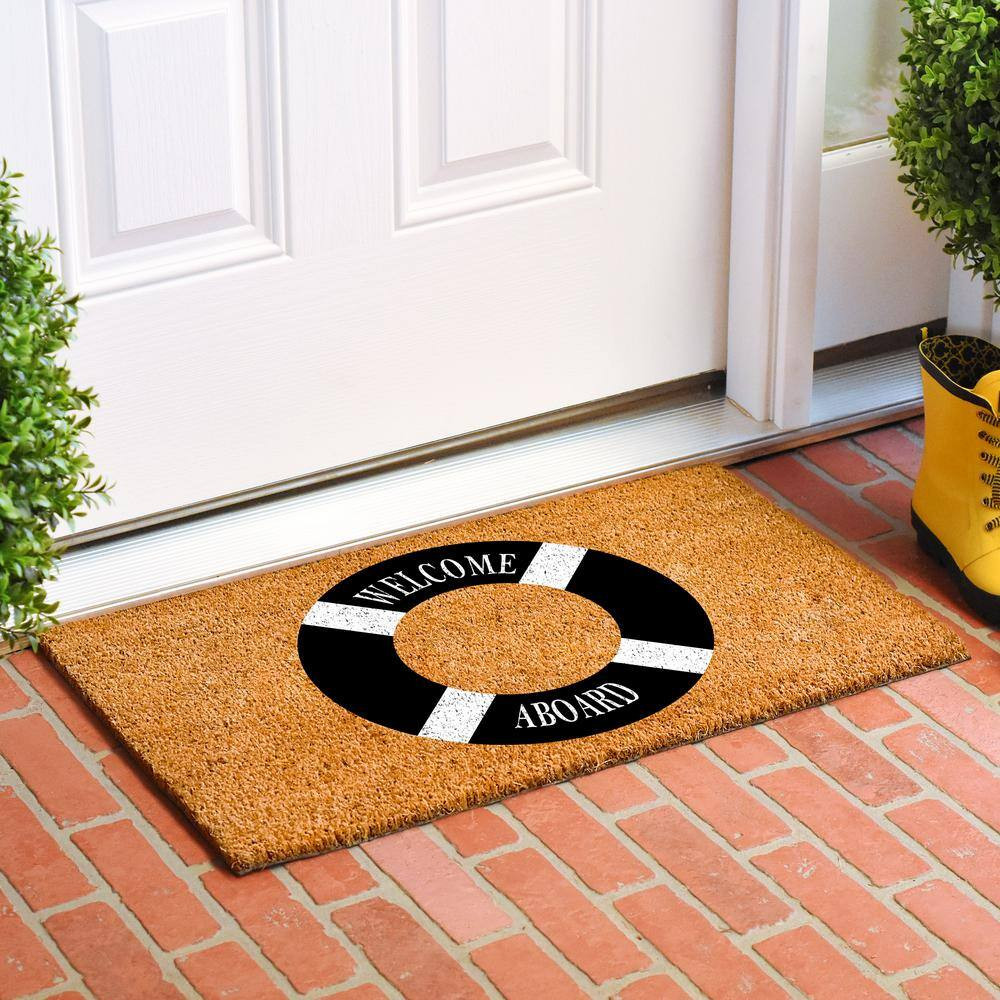 Welcome aboard Buoy Doormat, 24" X 36"