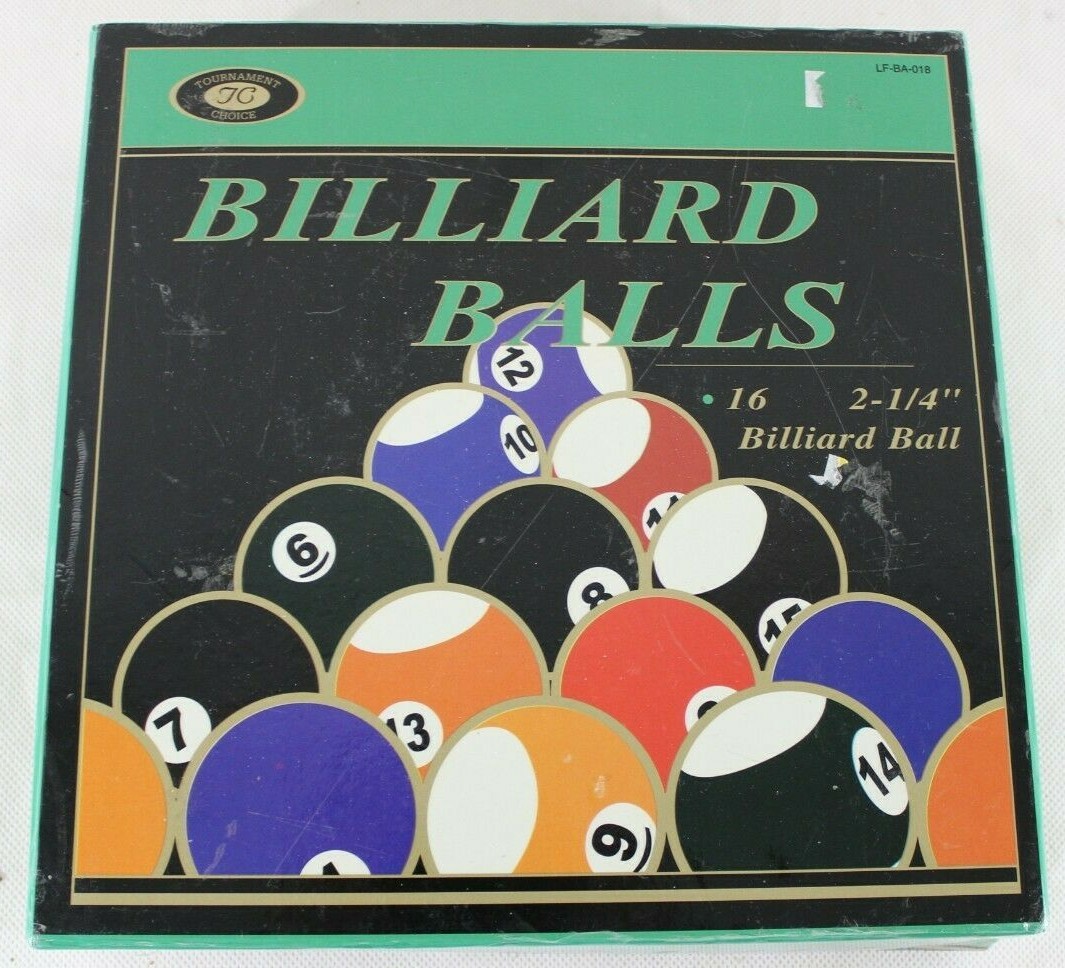 Tournament Choice Billiard Balls qty 16 size 2¼" Pool Cue Balls LF-BA-018