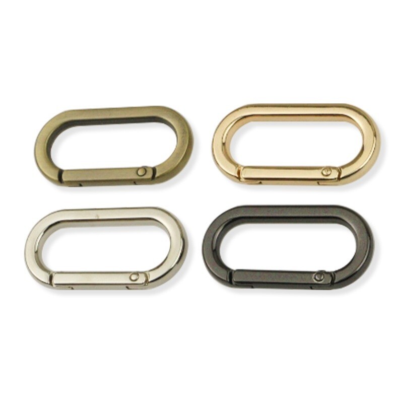 Bag Clasp Flat Clasp Elliptical Buckle Rectangular Spring Metal Coil Strap Belt