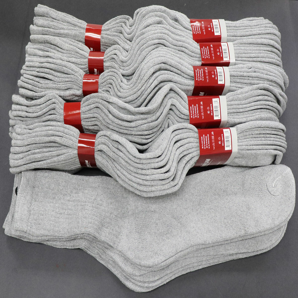 12 Pairs Men's Crew Socks Sports Running Walking Casual Cotton Breathable 9-13