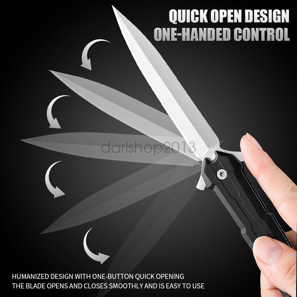 8.9" STILETTO TAC FORCE WOOD SPRING OPEN ASSISTED TACTICAL FOLDING POCKET KNIFE