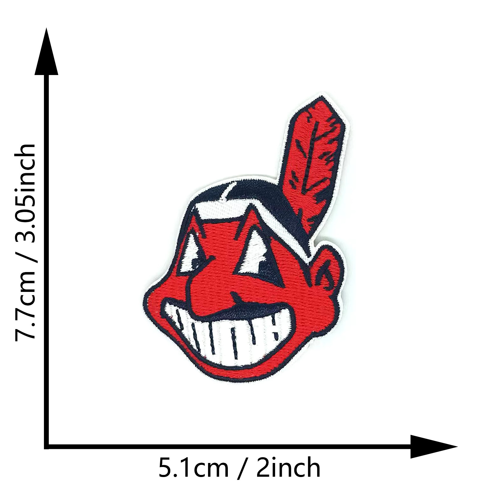 Old Cleveland Indians Embroidered Iron On Patch