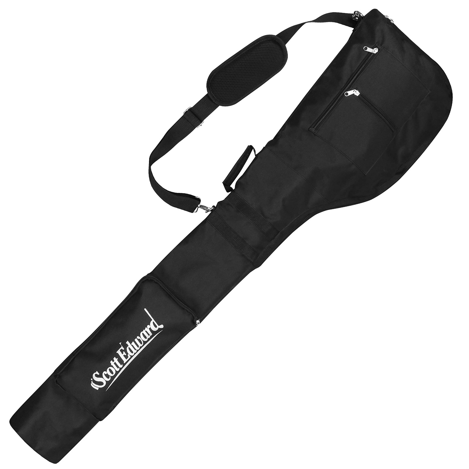 Scott Edward Foldable Golf Club Carry Bag, Portable Sunday One Size, Black