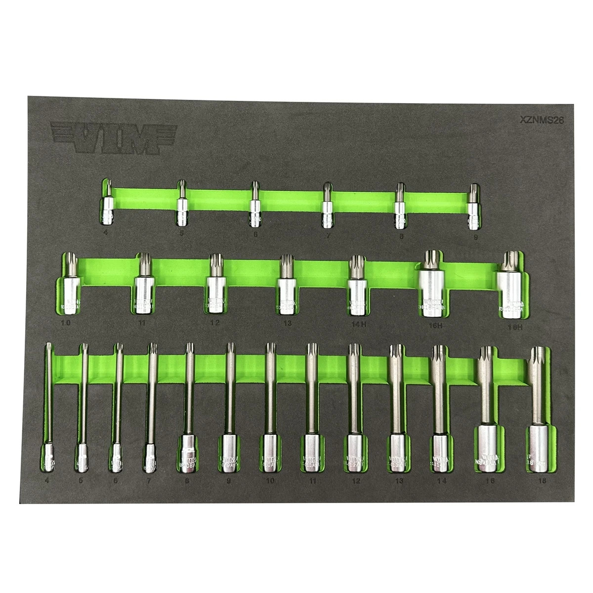 VIM Tools 26 Pc Master Triple Square Driver Set - S2 Steel XZNMS26