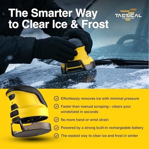 Electric Ice Scraper for Car Windshield - Cordless Motorized Snow Remover Tool