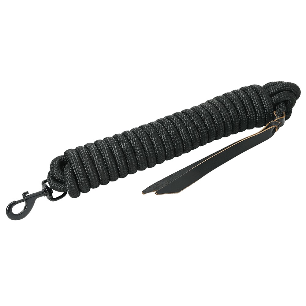KK 25 ft. Hilason Western Horse Nylon Lead Rope w/ snap and Latigo Ends