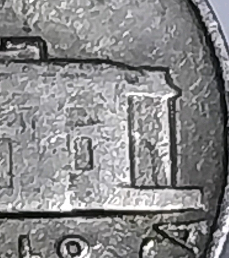 1939 Error Jefferson Nickel. Reverse Doubling. Circulated. Needs Cleaning.