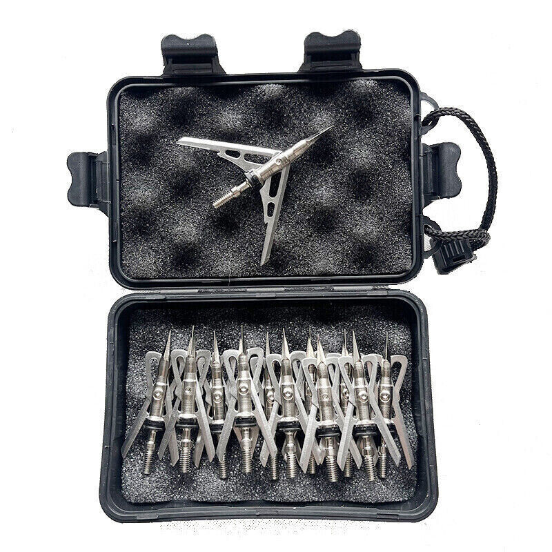 24X Rear Deploying Broadheads Exteme Expandable 2 Blade 2" Cut 100gr Arrow Tips