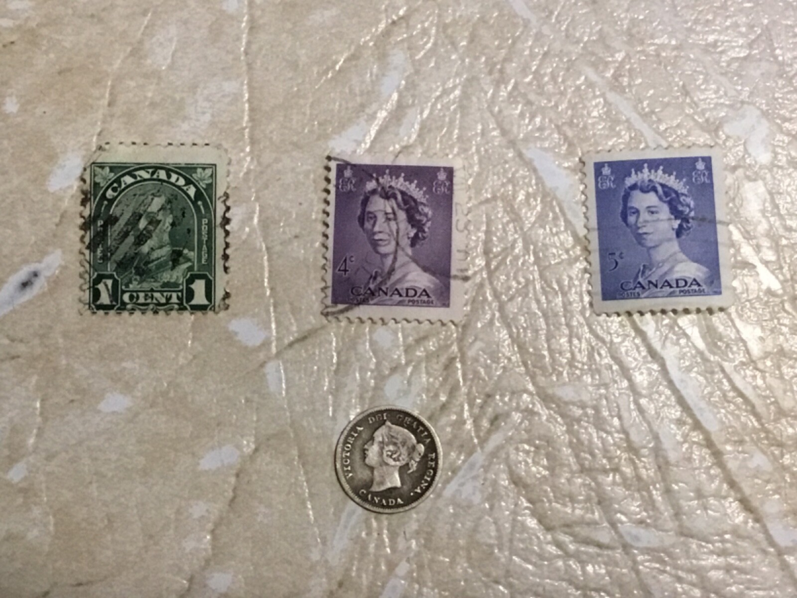 RARE 1881 5c Canada Five Cent Coin Silver 3 Stamp 1930 1 cent lot