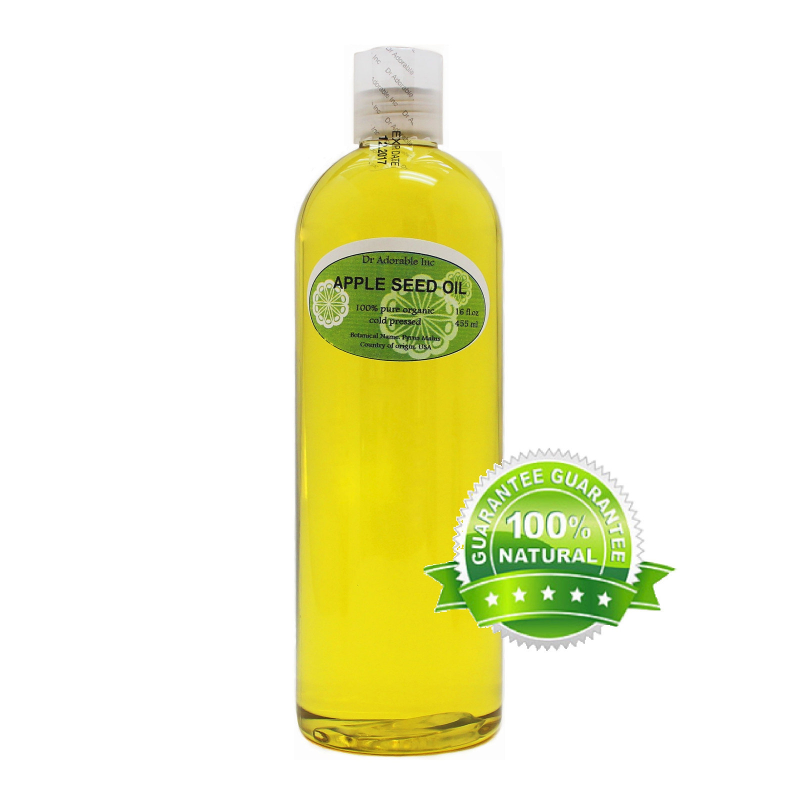 16 OZ PREMIUM 100% PURE APPLE SEED OIL ORGANIC COLD PRESSED NATURAL BODY MASSAGE