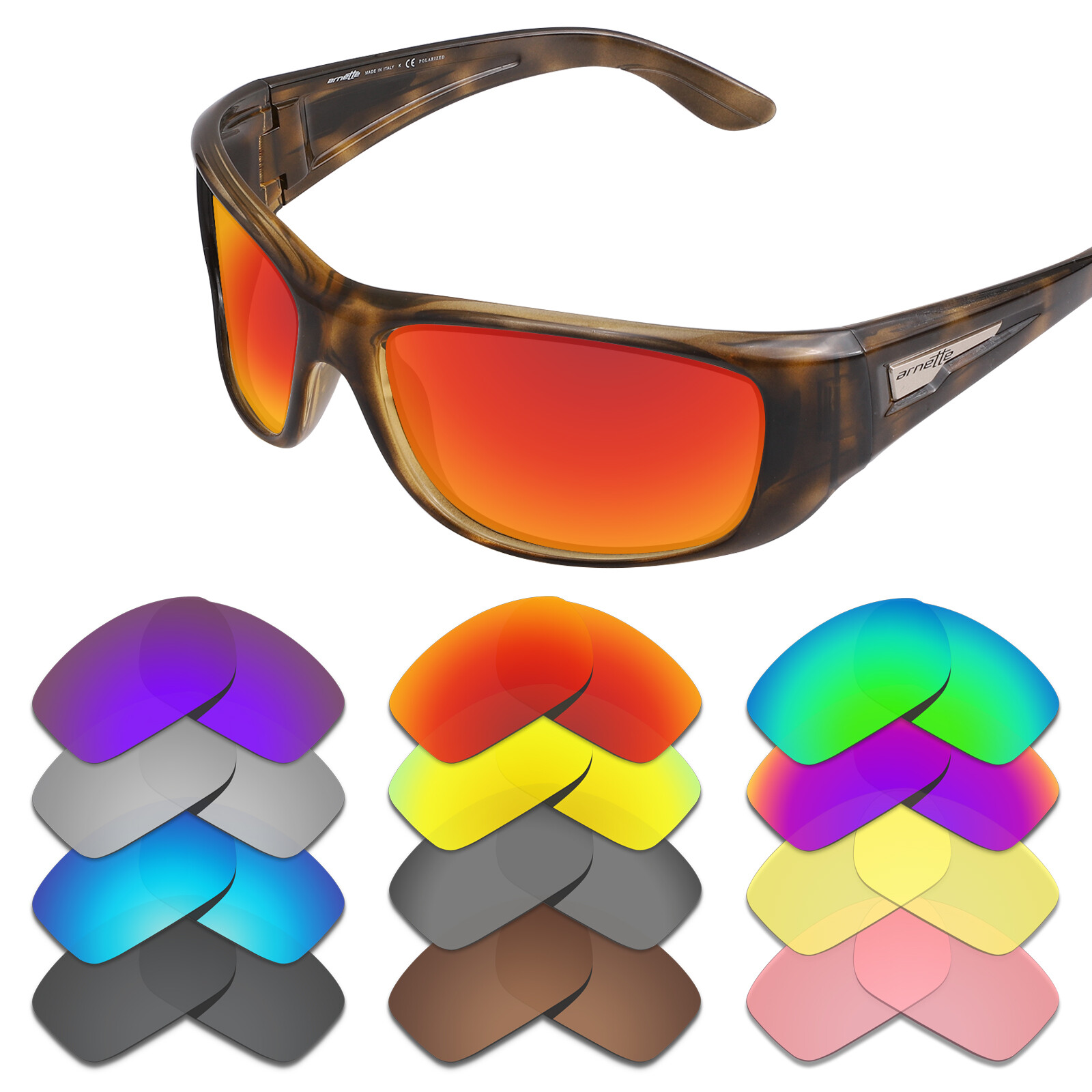 EYAR Replacement Lenses for-Arnette Heist AN4135 - Multiple Options