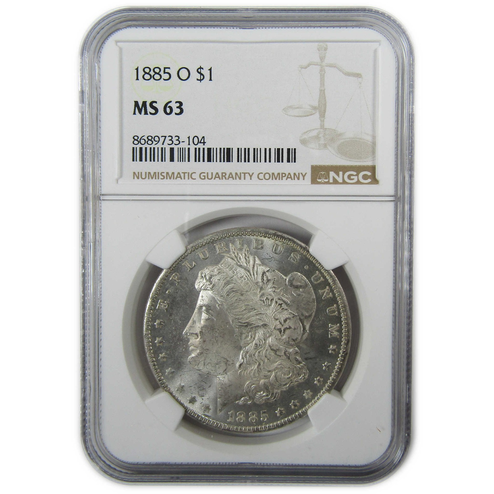 1885 O Morgan Silver Dollar MS 63 NGC Uncirculated $1 Coin SKU:CP454